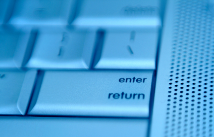 Return key on keyboard