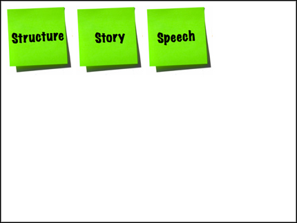 Post-Its - Structure, Story, Speech