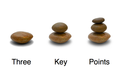 Three stones - third key point